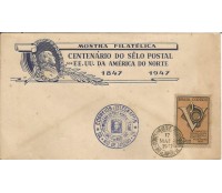 1947 ENVELOPE DA MOSTRA FILATÉLICA 100 ANOS DO SELO POSTAL 17. MAI 47  - 10.903